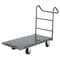 Global Industrial Platform Truck w/Steel Deck, 6 Rubber Casters with Ergo Handle, 48 x 30, 2000 Lb. Capacity 952122E - alternate 1